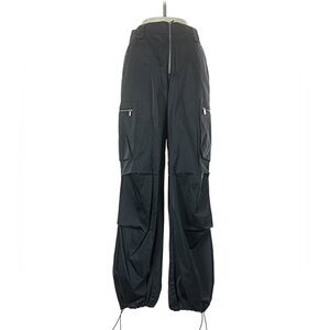 Zara Navy Cargo Pants with Zipper